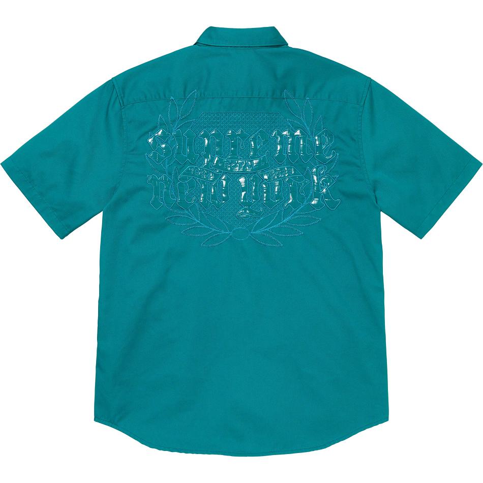 Aqua Supreme Croc Patch S/S Work Shirts | UK206SO