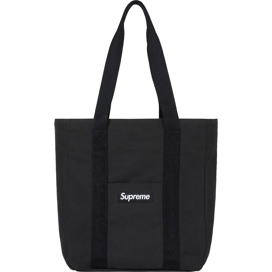 Black Supreme Canvas Tote Bags | UK424CE