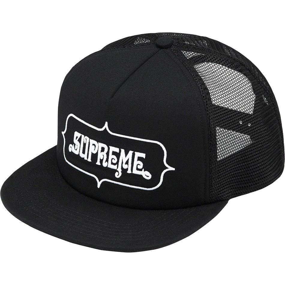 Black Supreme Highest Mesh Back 5-Panel Hats | UK458RW