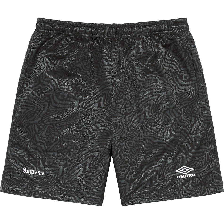 Black Supreme Jacquard Animal Print Soccer Shorts | UK230PQ