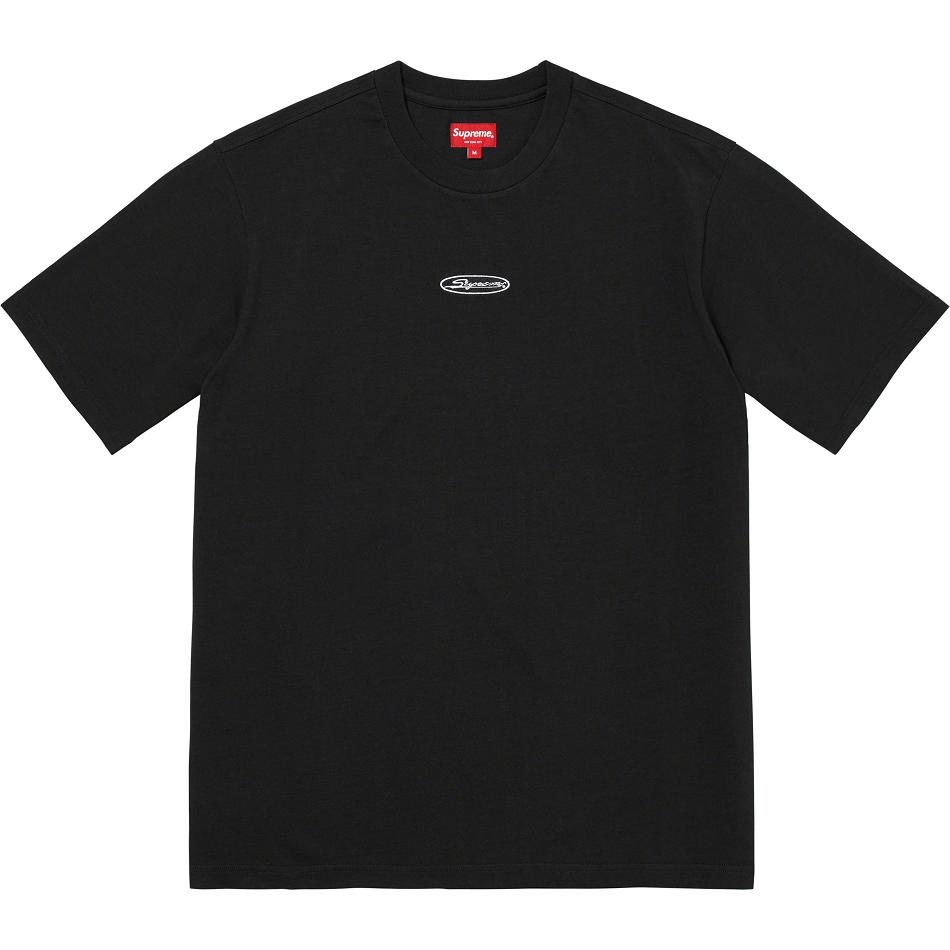 Black Supreme Oval Logo S/S Top Sweaters | UK254IS