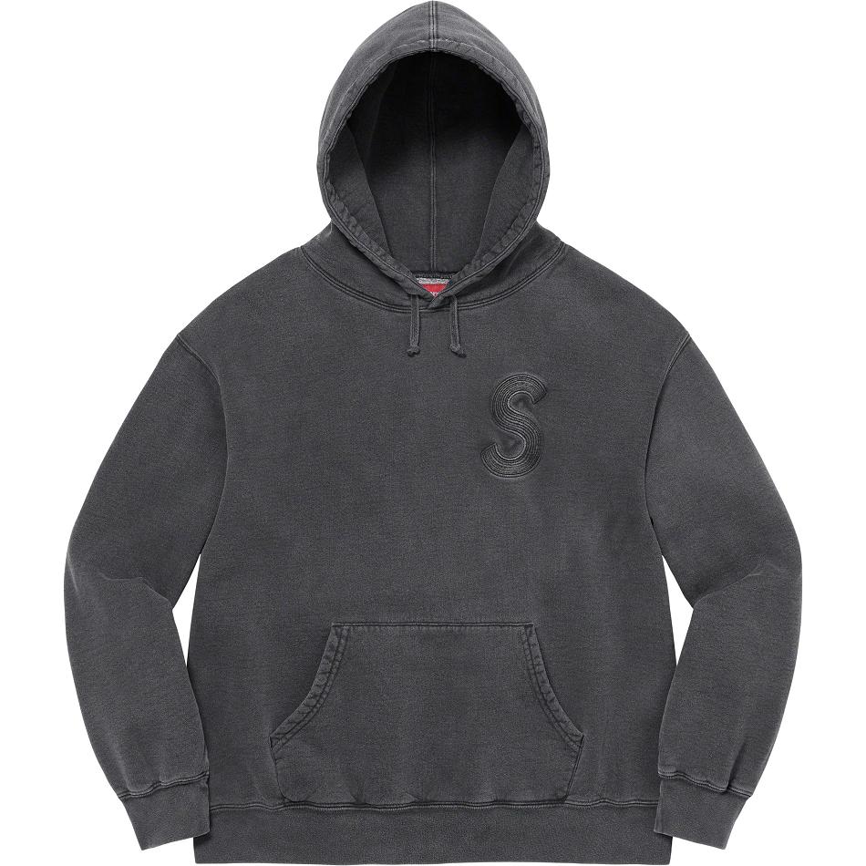 Black Supreme Overdyed S Logo Hooded Sweatshirts | UK313GL