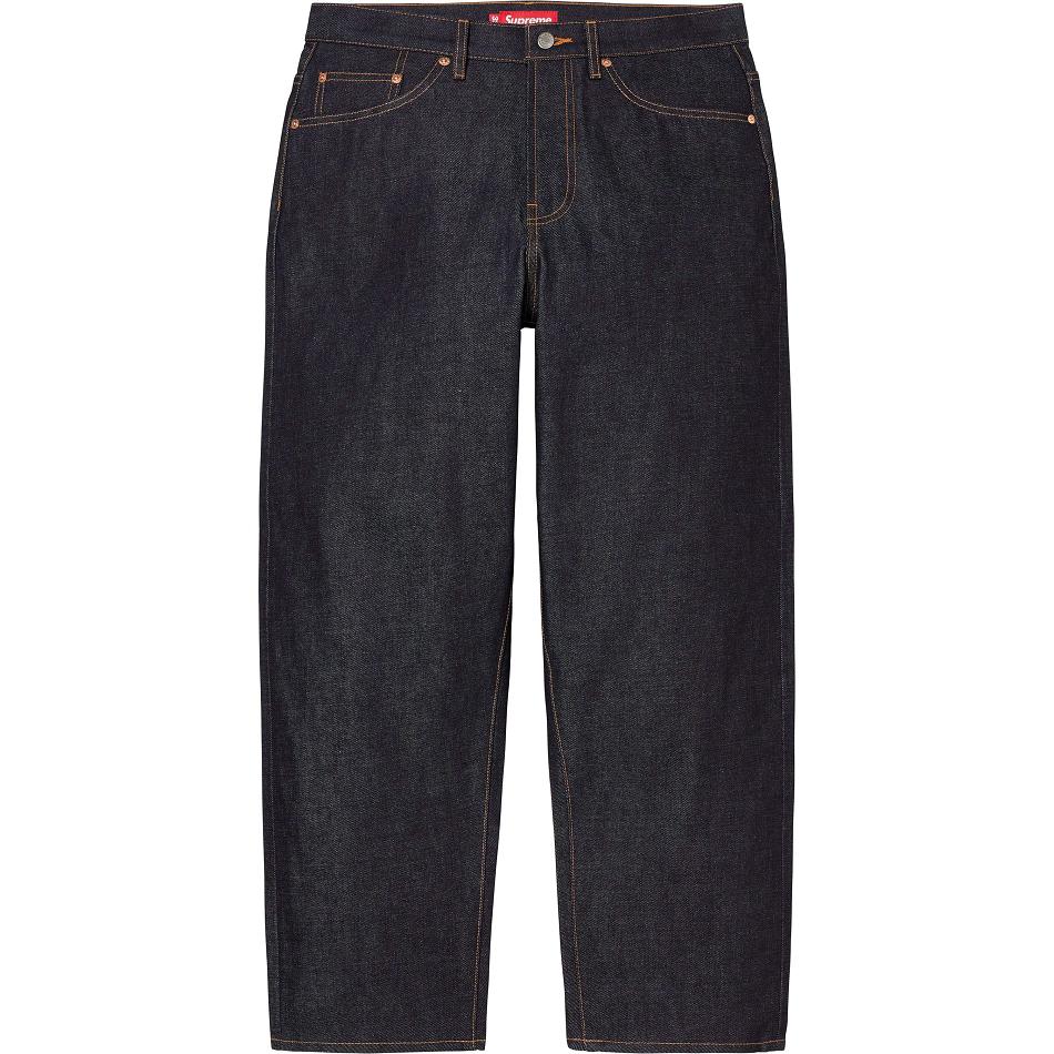 Black Supreme Rigid Baggy Jean Pants | UK164CE