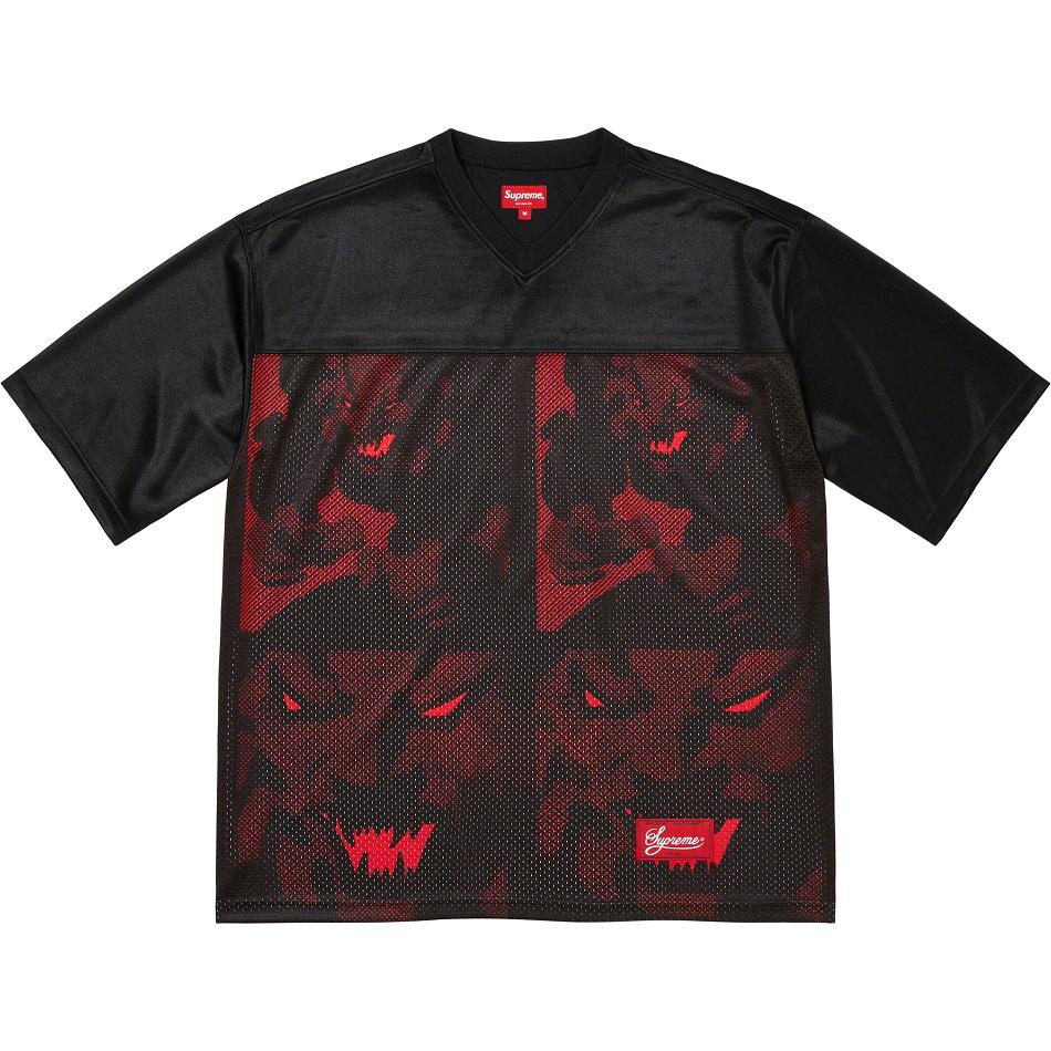 Black Supreme Ronin Football Jersey Sweaters | UK286FM