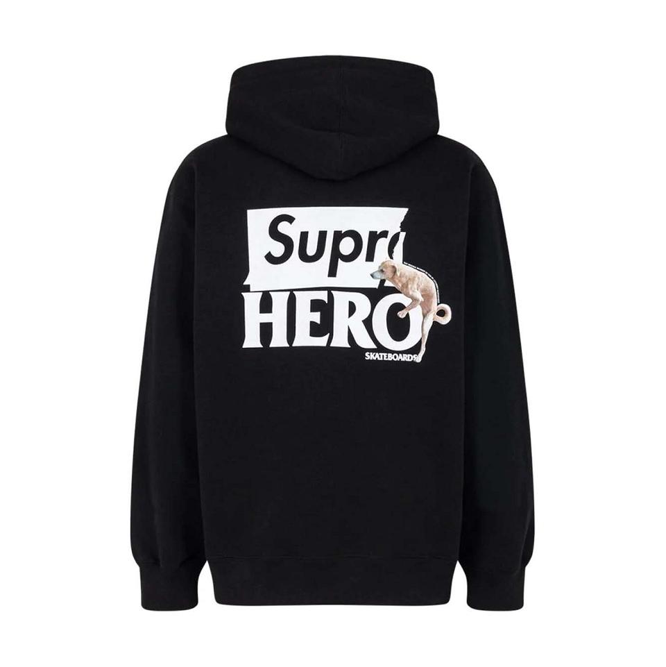 Black Supreme X Antihero Hoodie | UK132HK