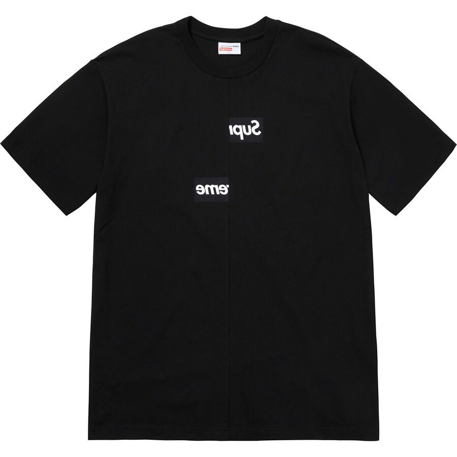 Black Supreme x CDG Split Box Logo T Shirts | UK397XF