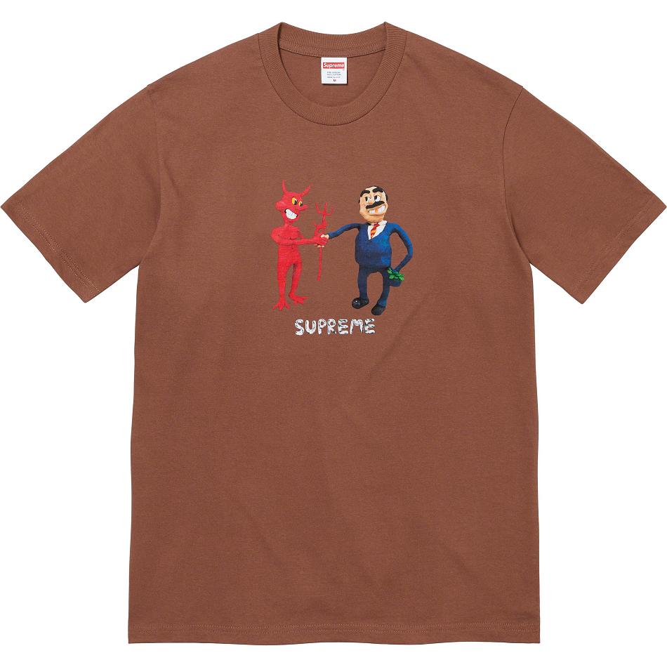 Brown Supreme Business Tee T Shirts | UK376MA