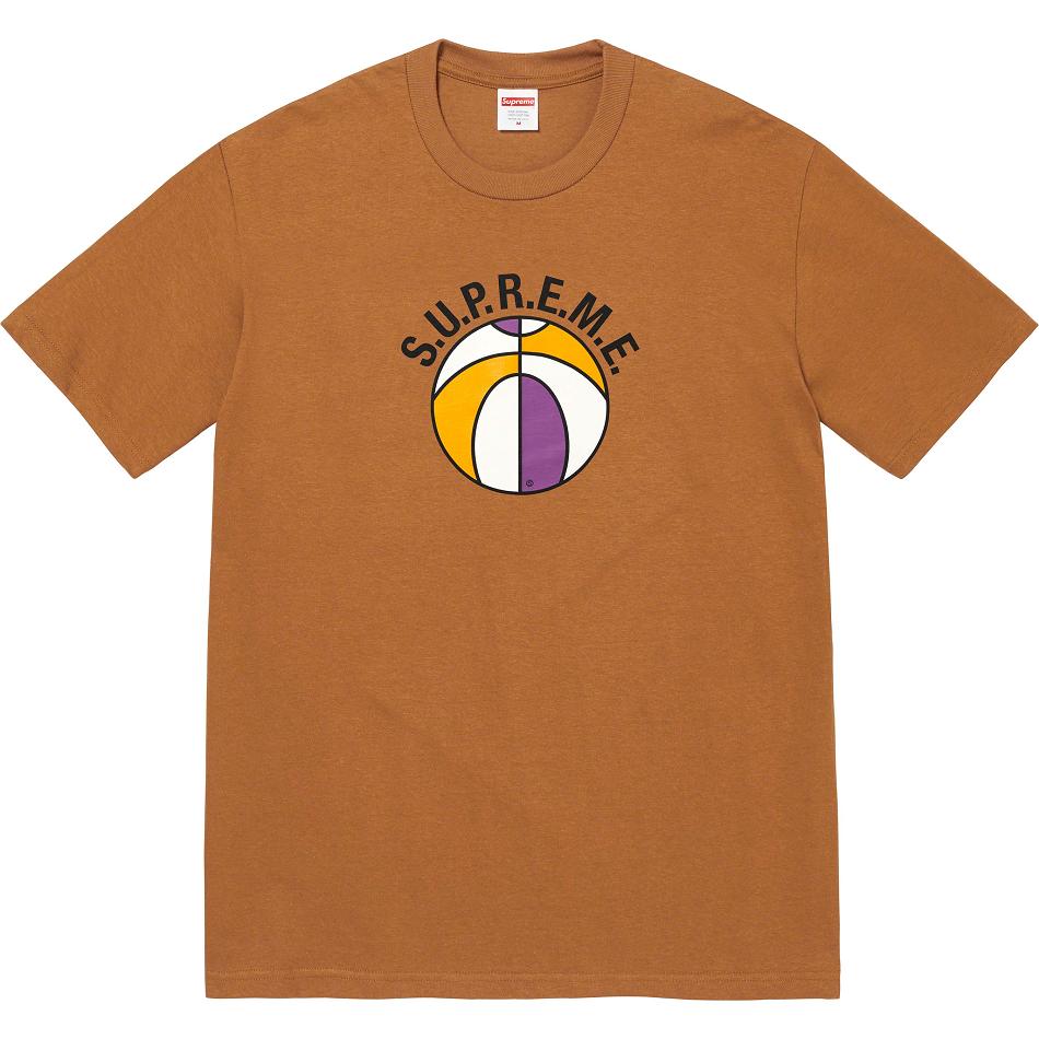 Brown Supreme League Tee T Shirts | UK360PQ