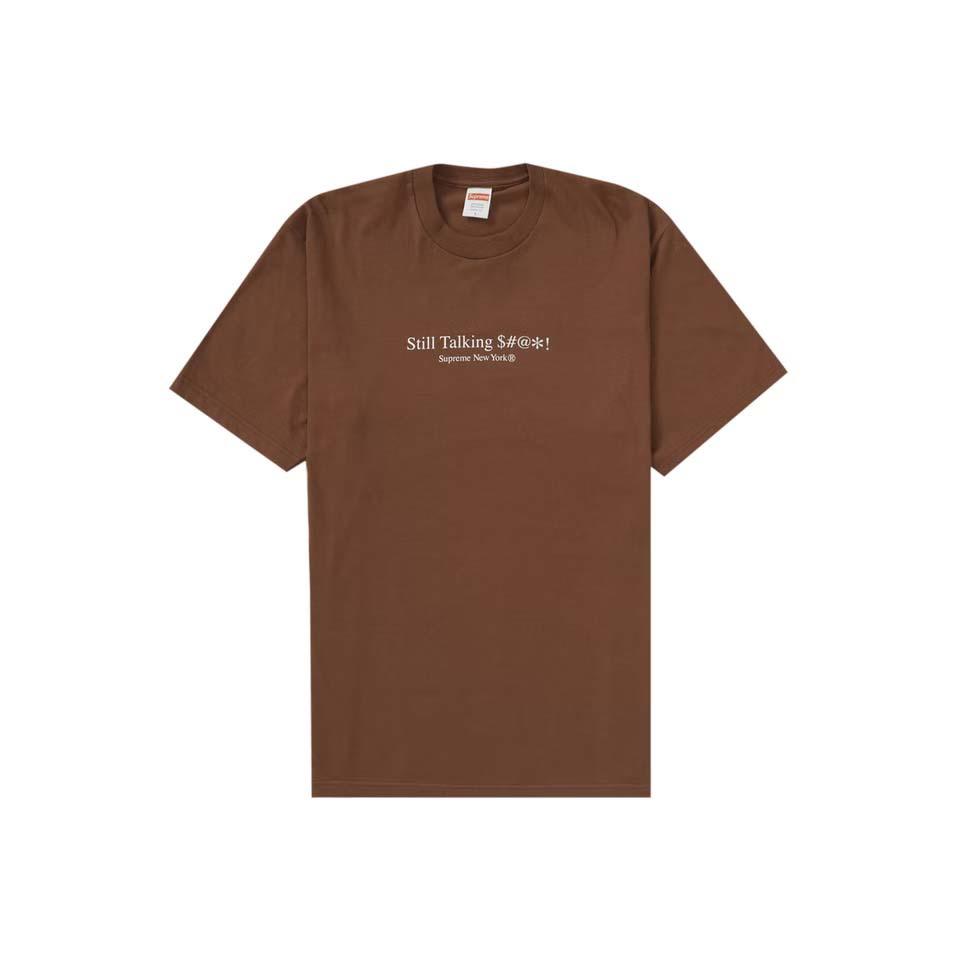 Brown Supreme Still Talking T Shirts | UK396ZG