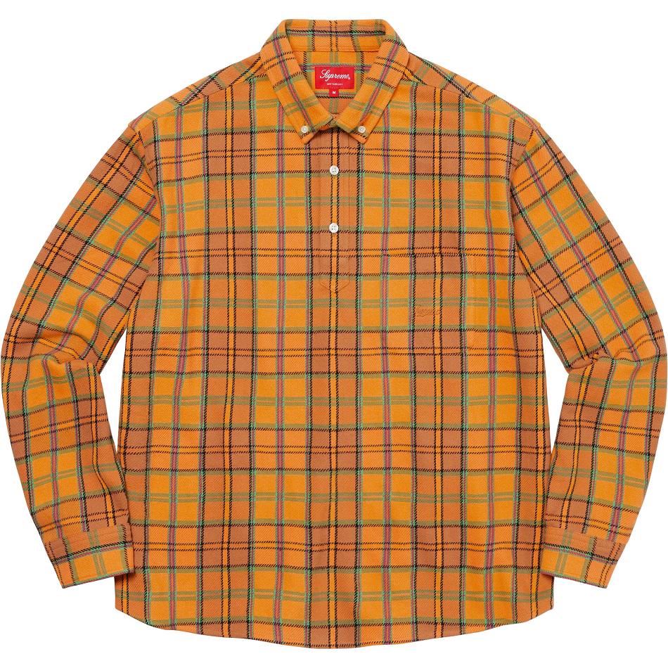 Gold Supreme Pullover Plaid Flannel Shirts | UK214ZG