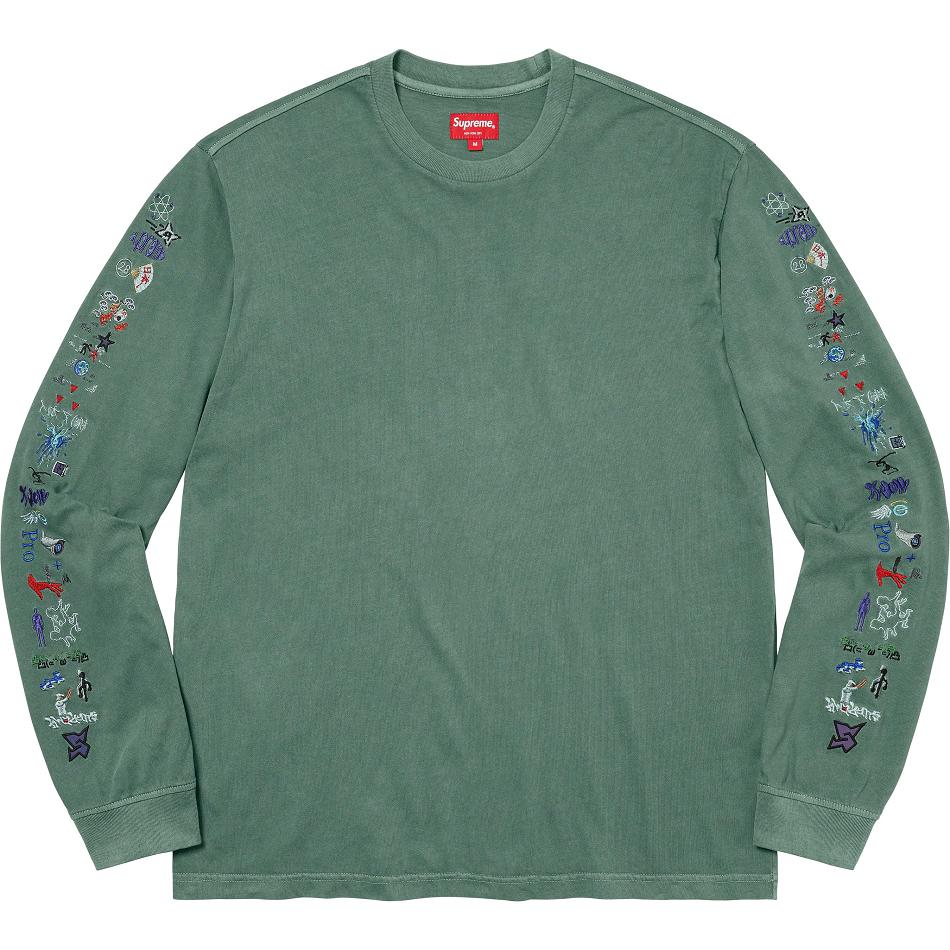 Green Supreme AOI Icons L/S Top Sweaters | UK278YU