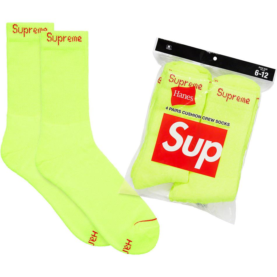 Green Supreme Hanes® Crew Socks (4 Pack) Socks | UK488IS