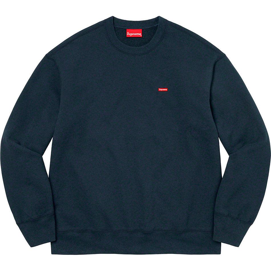 Navy Supreme Small Box Crewneck Sweatshirts | UK307OR