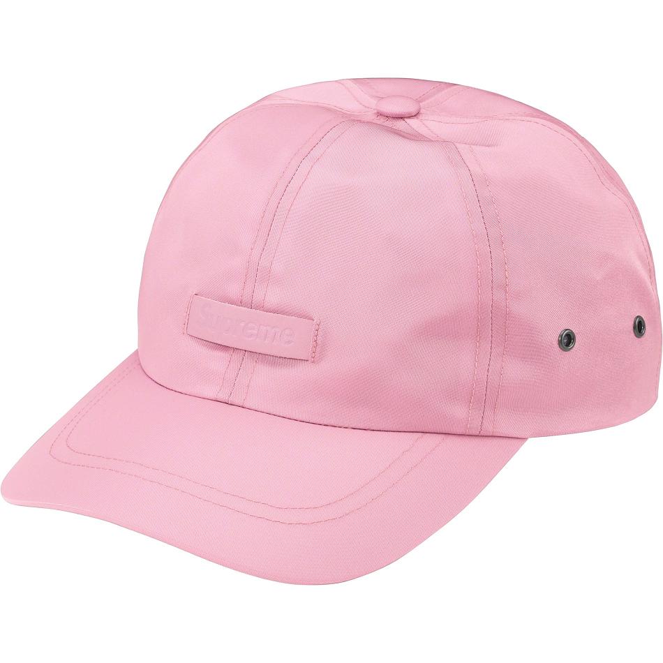 Pink Supreme Leather Patch 6-Panel Hats | UK468FM