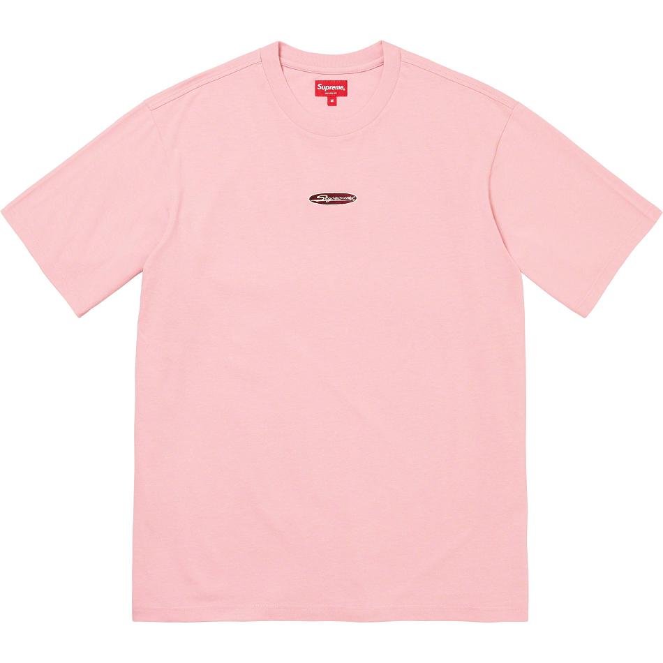 Pink Supreme Oval Logo S/S Top Sweaters | UK256PQ