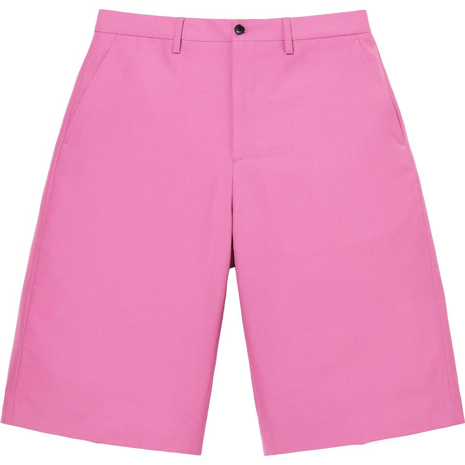 Pink Supreme Wool Trouser Shorts | UK238KI