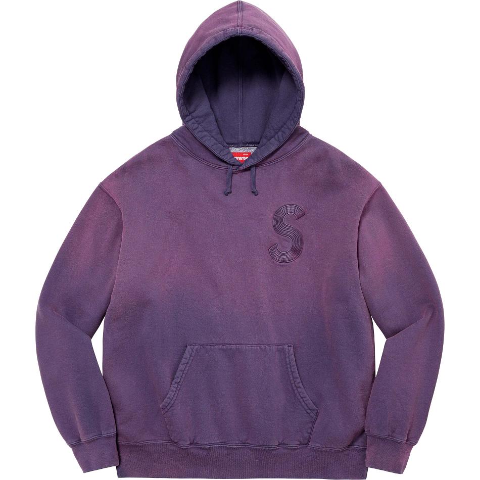 Purple Supreme Overdyed S Logo Hooded Sweatshirts | UK315JJ