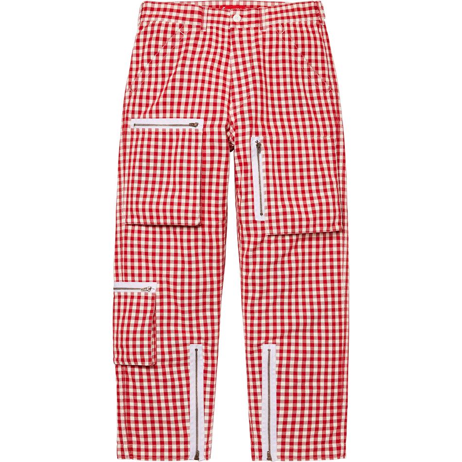 Red Supreme Gingham Flight Pant Pants | UK198RW