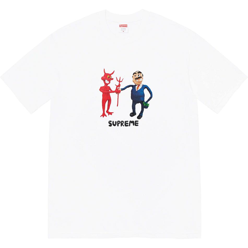 White Supreme Business Tee T Shirts | UK374BC