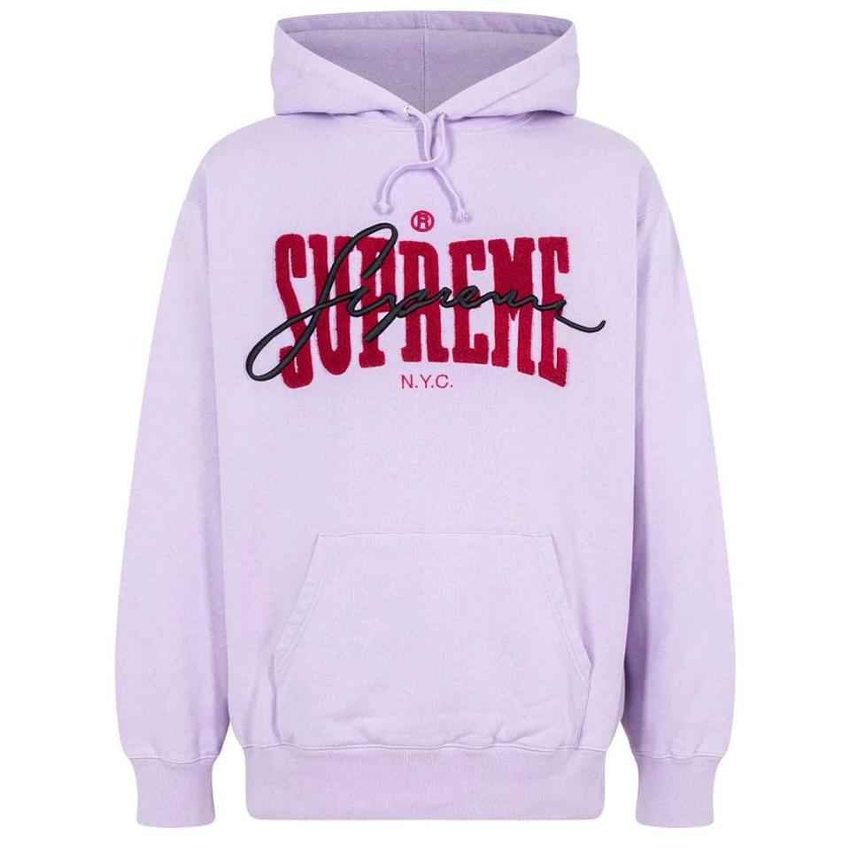 White Supreme Chenille Hoodie | UK105GL