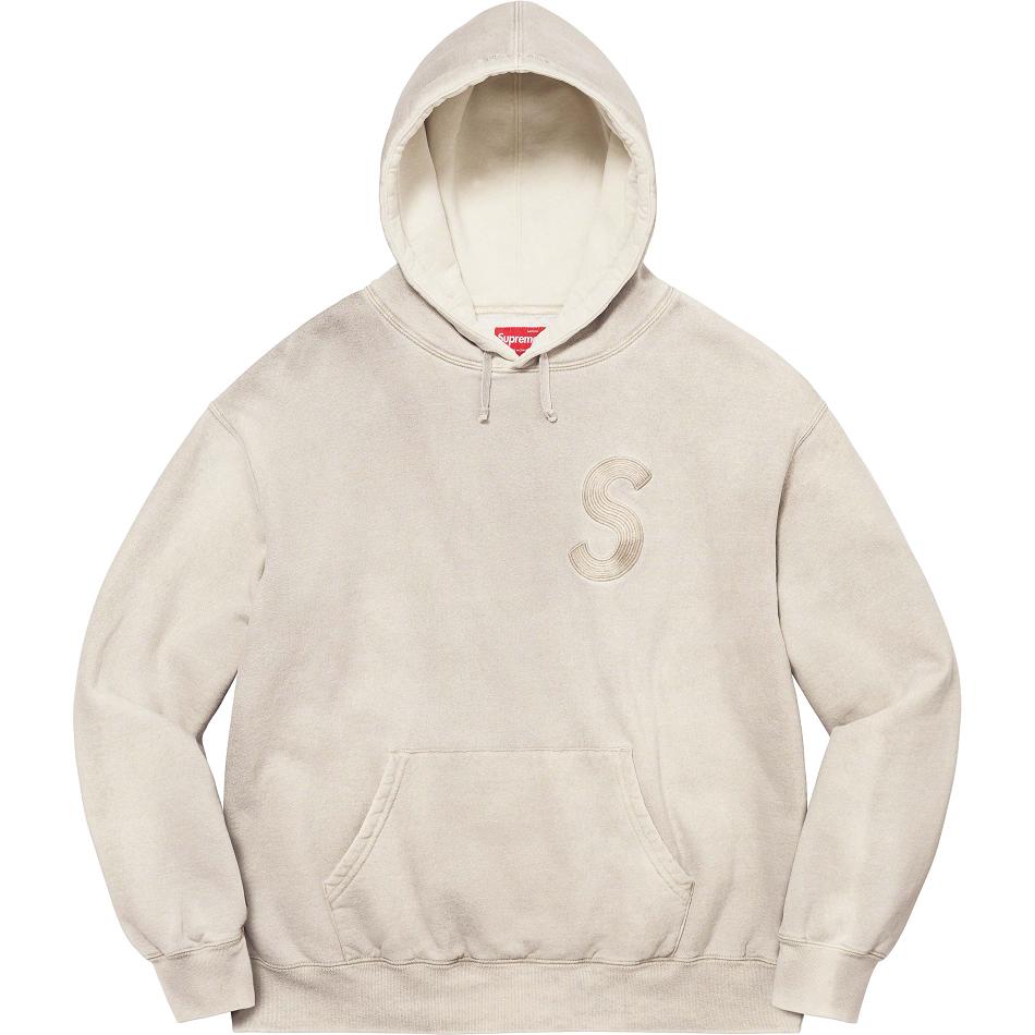 White Supreme Overdyed S Logo Hooded Sweatshirts | UK312FM