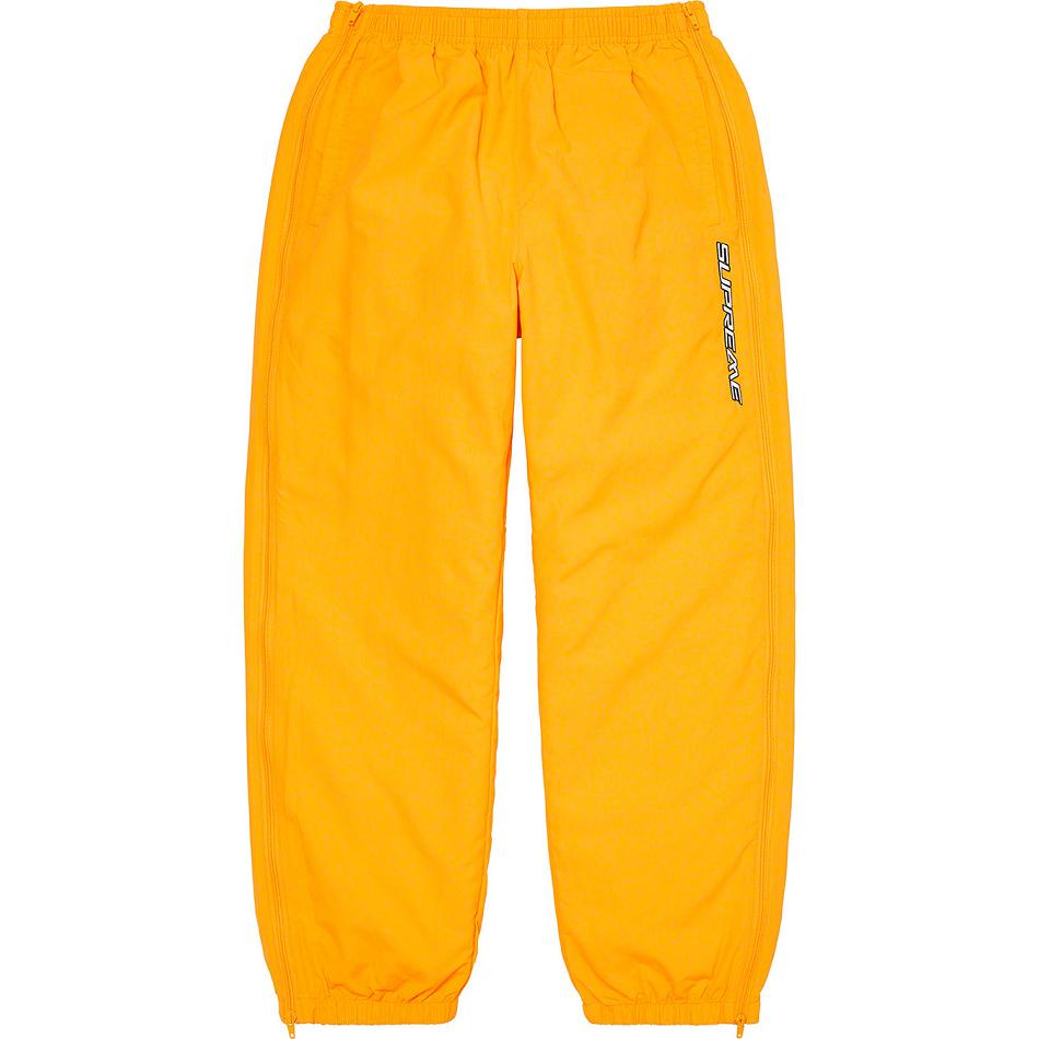 Yellow Supreme Full Zip Baggy Warm Up Pant Pants | UK162ZG