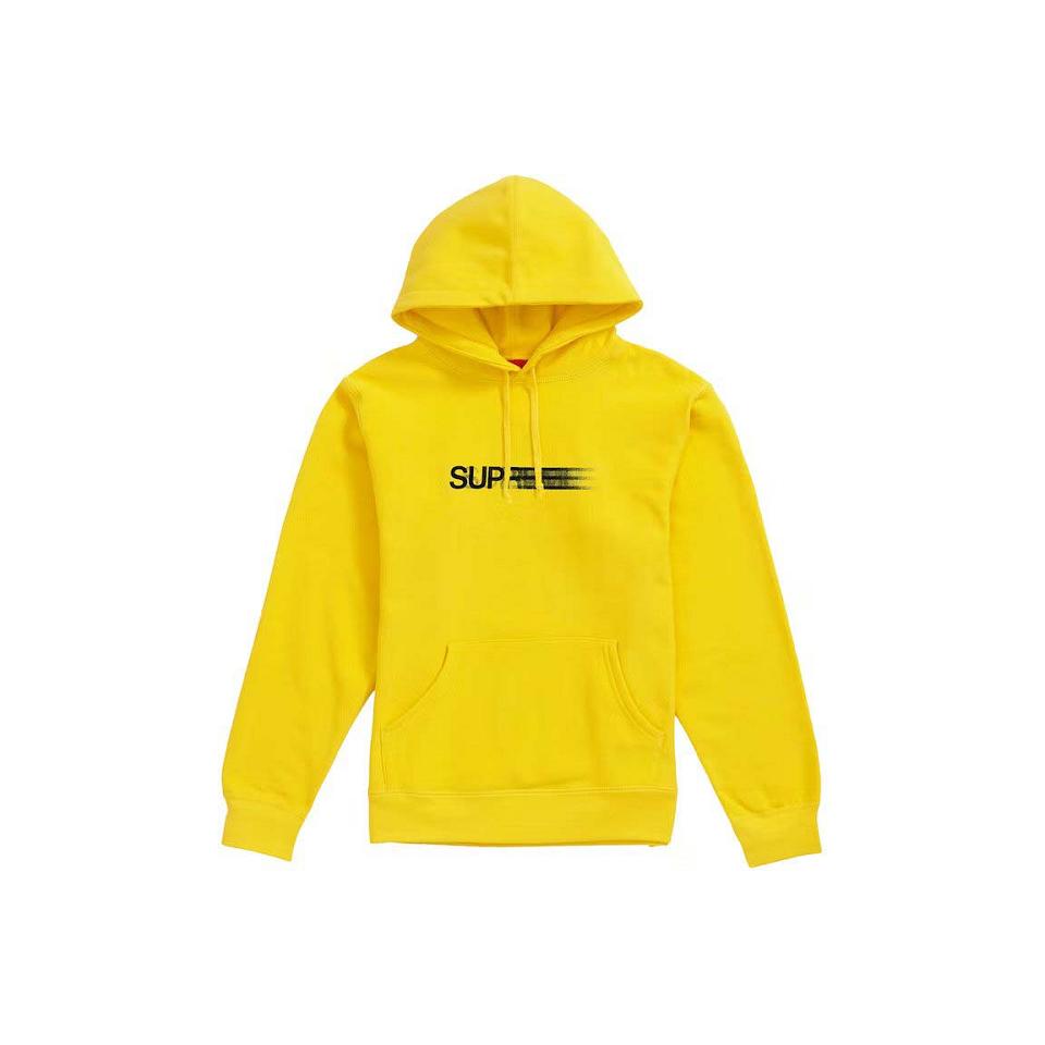 Yellow Supreme Motion Logo Hooded Sweatshirts | UK327EX