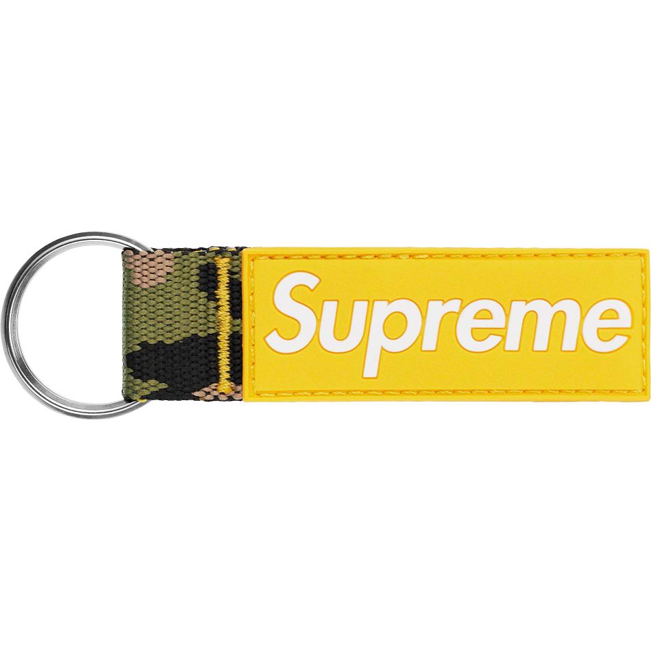 Yellow Supreme Webbing Keychain Accessories | UK410IS