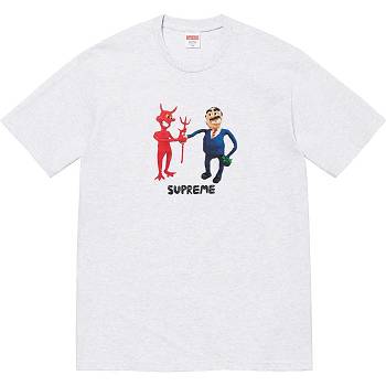 Beige Supreme Business Tee T Shirts | UK379EX