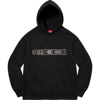 Black Supreme Beaded Hooded Sweatshirts | UK316KI