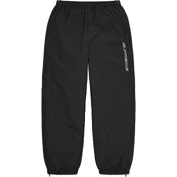 Black Supreme Full Zip Baggy Warm Up Pant Pants | UK159JJ