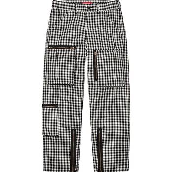 Black Supreme Gingham Flight Pant Pants | UK199TV