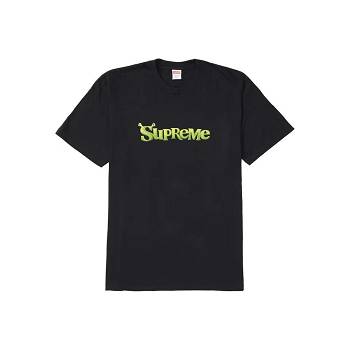 Black Supreme Shrek T Shirts | UK395LH