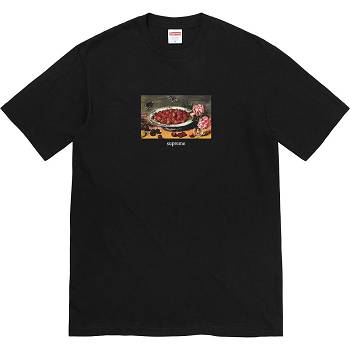 Black Supreme Strawberries Tee T Shirts | UK343LH