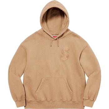 Brown Supreme Overdyed S Logo Hooded Sweatshirts | UK314HK
