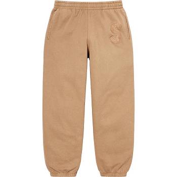 Brown Supreme Overdyed S Logo Sweatpant Pants | UK186KI