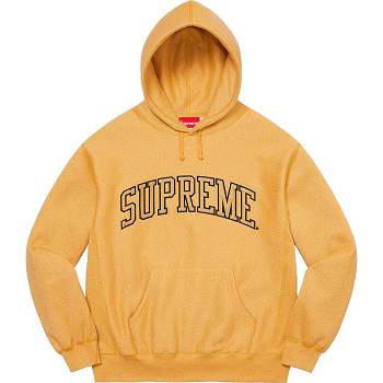 Gold Supreme Glitter Arc Hooded Sweatshirts | UK294CE