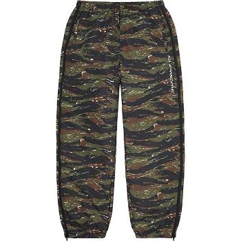 Green / Camo Supreme Full Zip Baggy Warm Up Pant Pants | UK163XF
