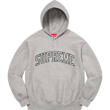 Grey Supreme Glitter Arc Hooded Sweatshirts | UK292ZG