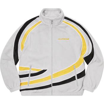 Grey Supreme Racing Fleece Jackets | UK146RW