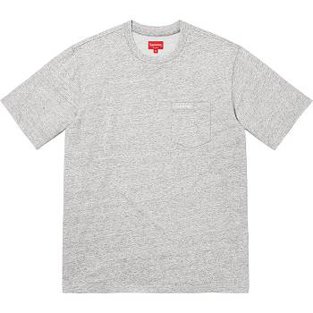 Grey Supreme S/S Pocket Tee Sweaters | UK272MA