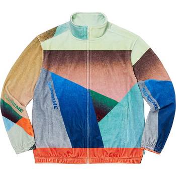Multicolor Supreme Geo Velour Track Jackets | UK142MA