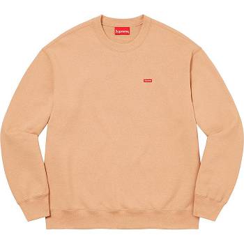 Orange Supreme Small Box Crewneck Sweatshirts | UK306IS