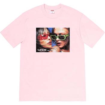 Pink Supreme Eyewear Tee T Shirts | UK366HK