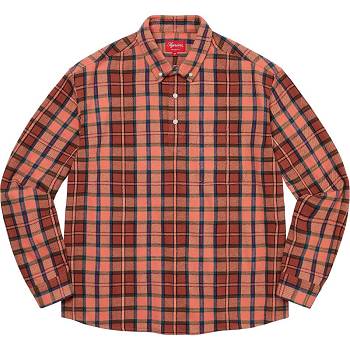 Pink Supreme Pullover Plaid Flannel Shirts | UK213LH