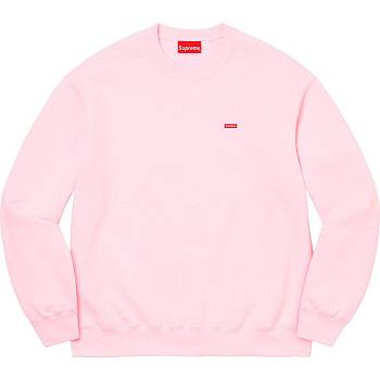 Pink Supreme Small Box Crewneck Sweatshirts | UK309AP