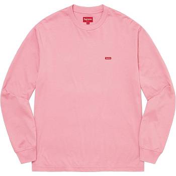 Pink Supreme Small Box L/S Tee Sweaters | UK247QZ