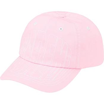 Pink Supreme Visor Stitch 6-Panel Hats | UK466SO