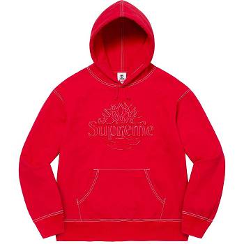 Red Supreme Timberland® Hooded Sweatshirts | UK291LH