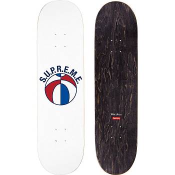 White Supreme League Skateboard Accessories | UK420KI